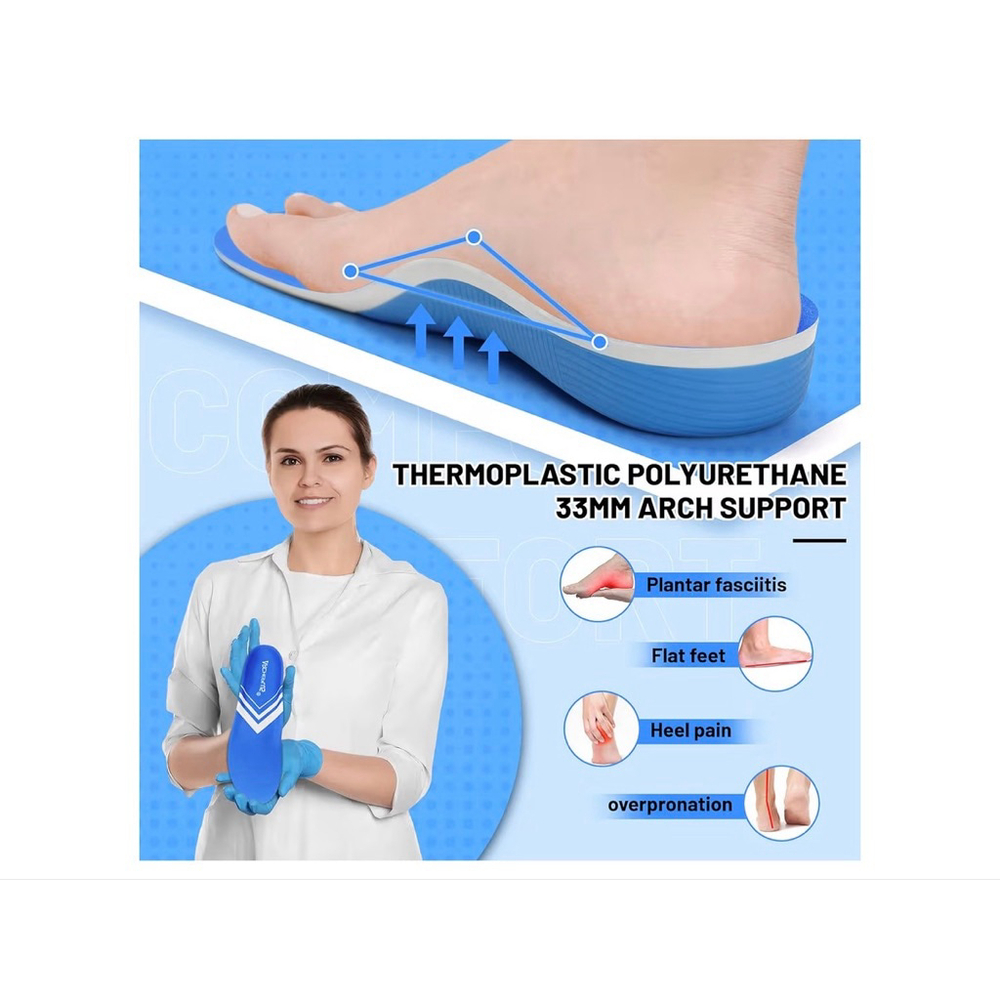 NEW Arch Support Orthotics Insole Plantar Fasciitis 5M/7W - Picture 6 of 8